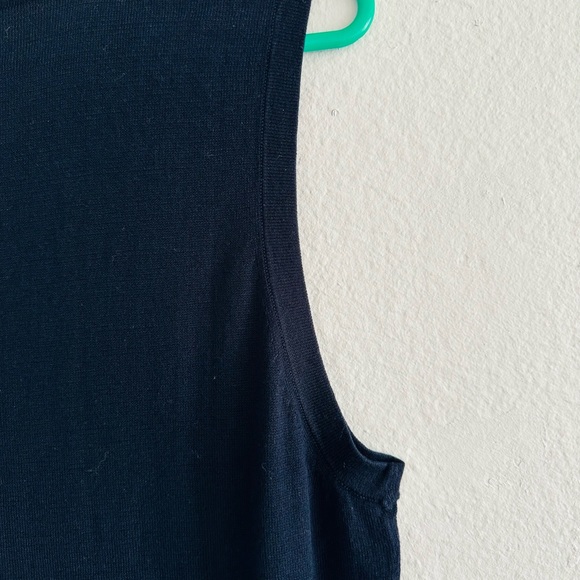 NWOT J. Crew Women's Navy Blue knit Sleeveless Dress size M - Picture 4 of 5